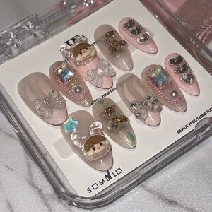 Reusable long press on nails